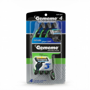 Pack X4 Máquina de Afeitar Hombre Gememe – 3 Hojas + Banda Extralubricante